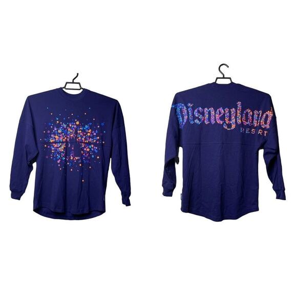 Disneyland Resort Unisex Purple Sparkle Glitter Castle Jersey Pullover Top XS - Picture 16 of 16